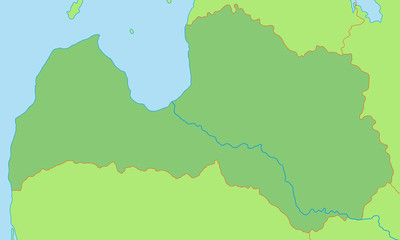 Lettland in grün