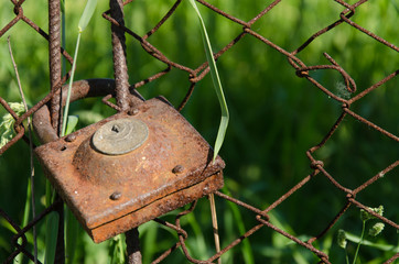old rusty padlock