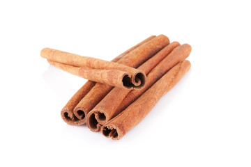 cinnamon isolated on white background