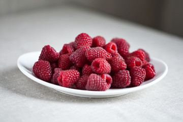 Raspberry on the table