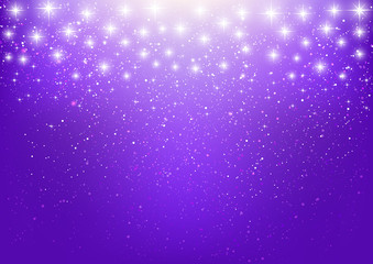 Obraz na płótnie Canvas Shiny stars on purple background 