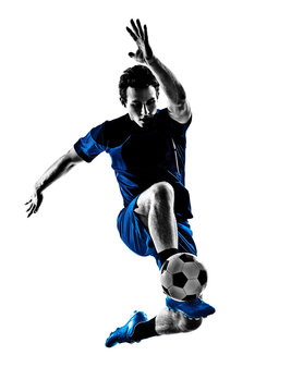 italian soccer player man silhouette 