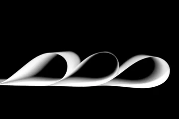 Fotobehang Grafisch ontwerp van drie vellen wit papier   © Hennie36