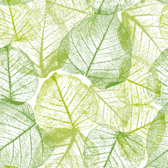 Seamless floral pattern with leaves. 