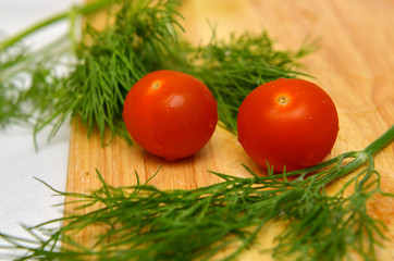 two cherry tomatoes