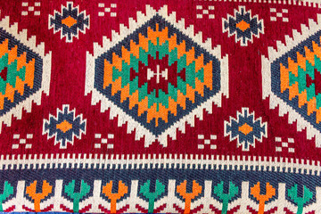 Fototapeta na wymiar Traditional Colourful Fabric Texture