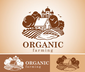 Organic farming design element.