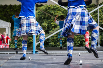 Fototapeta na wymiar Traditional scottish Highland dancing