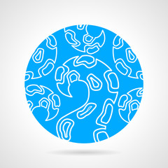 Tentacles abstract blue vector icon