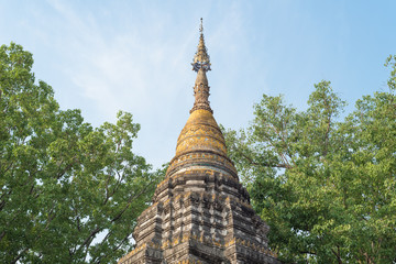 Fototapeta premium Pagoda at muensarn Temple, Chiangmai, Thailand