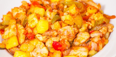 vegetables mix and chicken