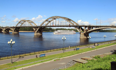 The bridge over the river Volga