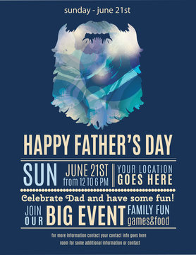 Fun Happy Fathers Day Flyer Design