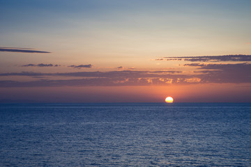 tramonto con gabbiano