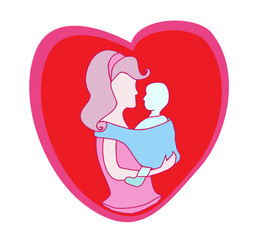 mother and baby icon