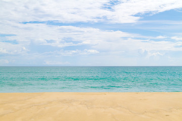 Fototapeta na wymiar Pastel Sea sand sky in pang-nga Thailand