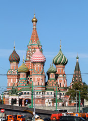 Fototapeta na wymiar In Red Square, St. Basil's Cathedral