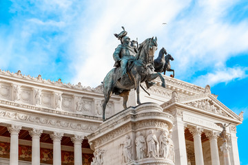 Fototapeta na wymiar Monument to Vittorio Emanuele ii