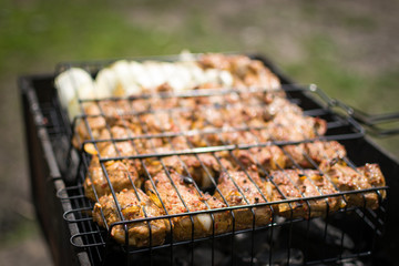 Beef Shashlik Cooking