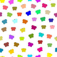 vector illustrated seamless colorful butterfly pattern.