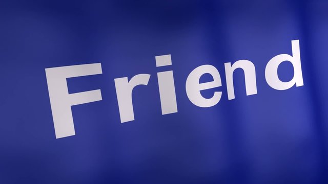3d animation of friend flag, social media concept