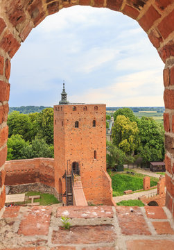 The ruins of the castle of dukes of Mazovia, Czersk in Poland
