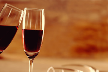 The art of wine glass background
