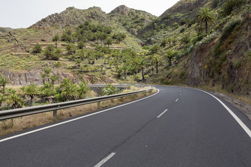 Landstraße auf La Gomera, Spanien