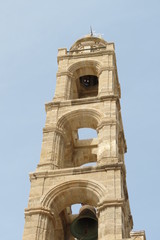 Obraz premium Grèce Rhodes Lindos - Haut du Clocher de l'Eglise de la Vierge