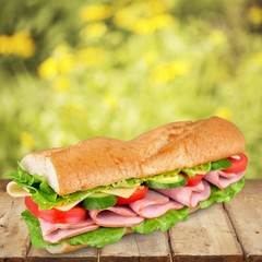 Sandwich, bread, sub.