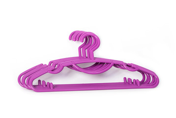 Colorful plastic clothes hanger