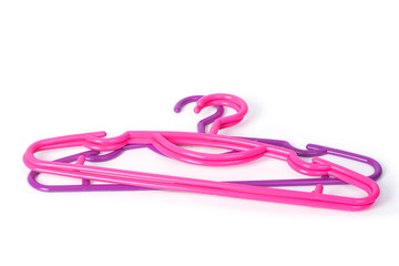Colorful plastic clothes hanger