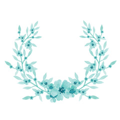 Watercolor floral wreath