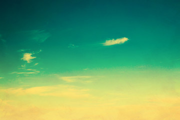 Obraz na płótnie Canvas Blue sky with clouds in grunge style.