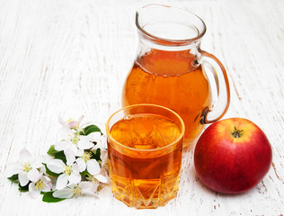 Pitcher with apple juice