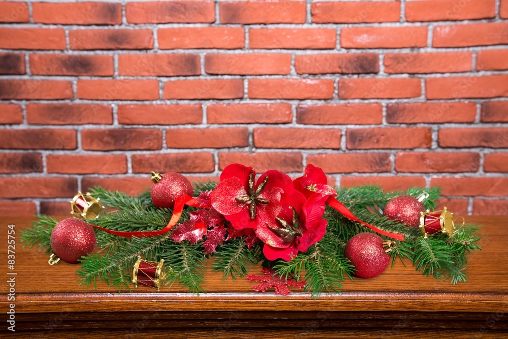 Poster Decoration, fir, closeup.