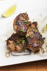 Closeup von Teriyaki-Hühnchen