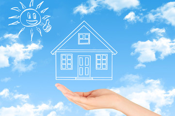 Naklejka premium Family life insurance, protecting family, family concepts. 