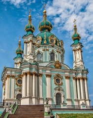Fototapeta na wymiar St. Andreas-Kirche, Kiew, Ukraine