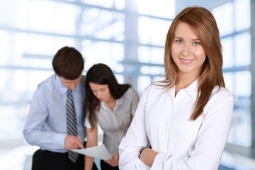 Obraz premium Business, Businesswoman, Occupation.
