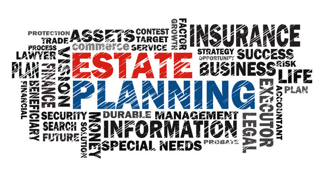estate planning with related word cloud