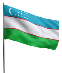 Uzbekistan Flag Waving