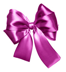 pink bow made from silk