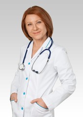 Fototapeta premium Doctor, Nurse, Isolated.