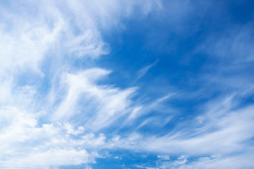 white fluffy clouds in the blue sky