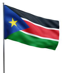 South Sudan Flag Waving