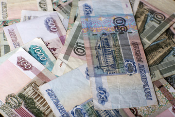 Stack of money close up