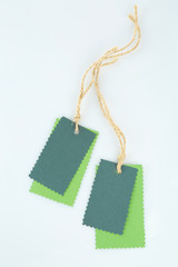 Blank tags isolated on white