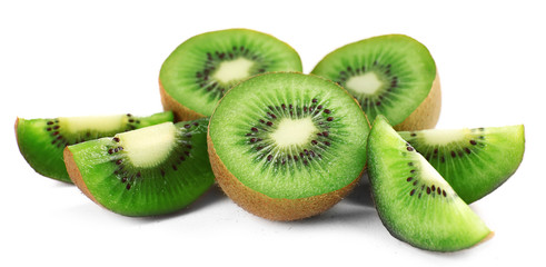 Fototapeta premium Juicy kiwi fruit isolated on white