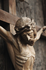 Fototapeta na wymiar Jesus Christ (wooden sculpture)
